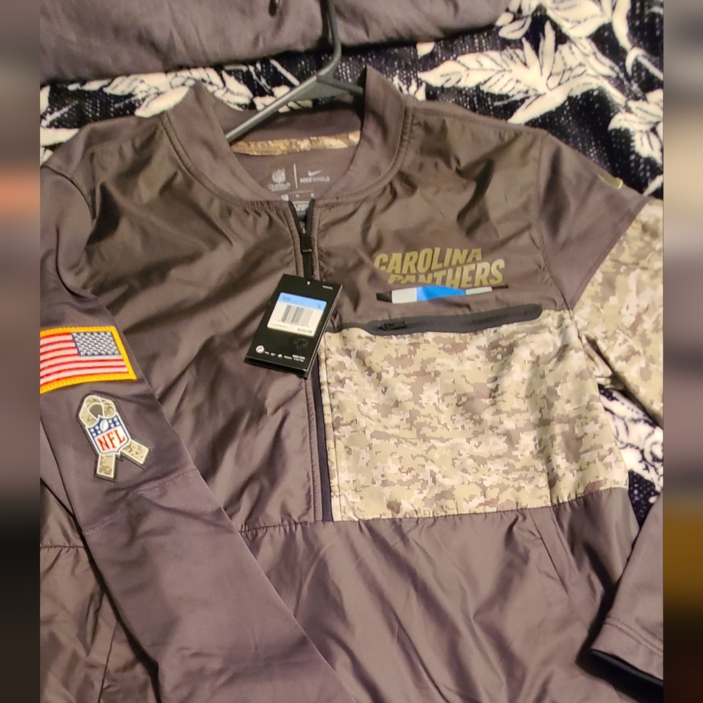 Nike Carolina Panthers sideline Salute to service jacket